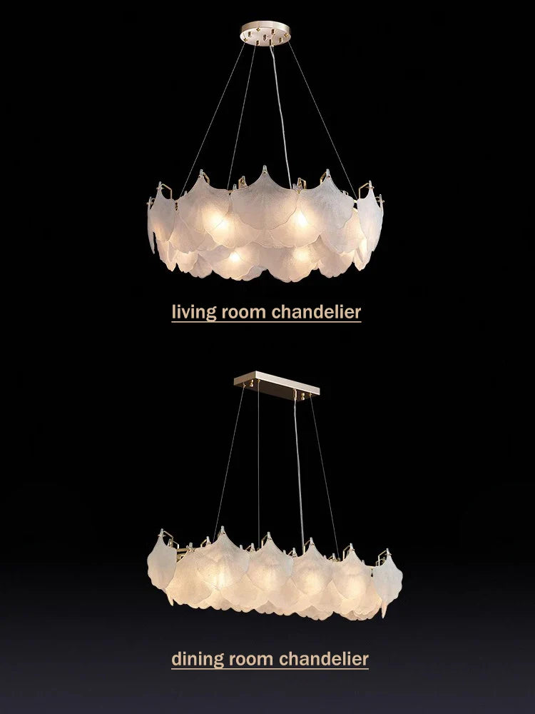 Afralia™ Glass Chandelier LED Circle Pendant Lights for Modern Luxury Living & Dining Decor