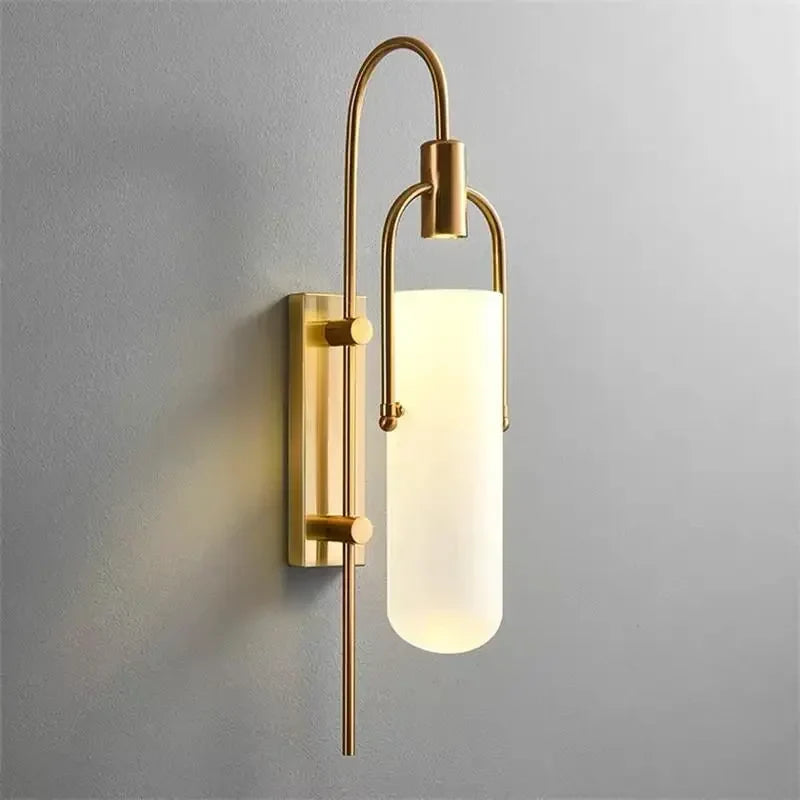 Afralia™ Modern Glass Wall Sconce Light Fixture for Bedside Living Room