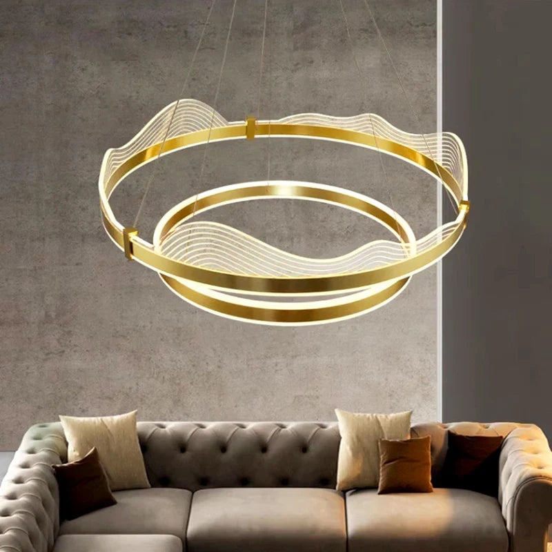 Afralia™ Modern LED Chandelier Lighting for Stylish Living Room Atmosphere