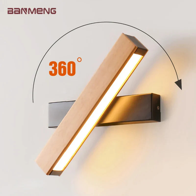 Afralia™ Whirling LED Wood Wall Lamp Modern Minimalist Bedroom Living Room Lighting