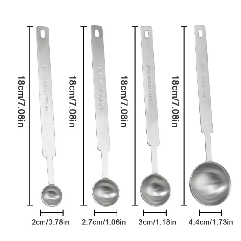 Afralia™ Stainless Steel Measuring Spoons for Baking and Cooking