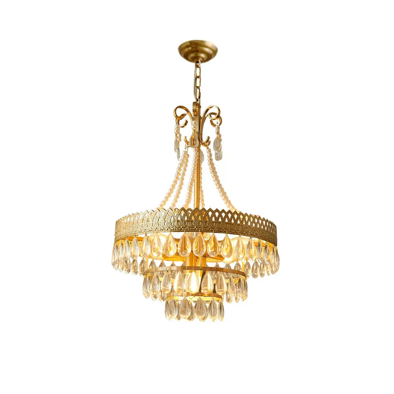 Afralia™ Crystal Water Drop Chandelier for Kitchen Dining Room