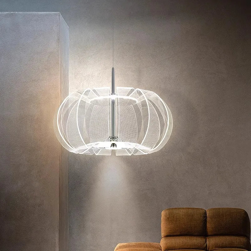 Afralia™ Modern LED Chandelier Light Acrylic Bedroom Pendant Dining Room Lamp