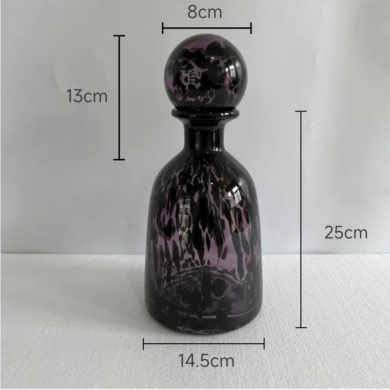 Afralia™ Leopard Texture Glass Vase: Modern Floral Vase for Chic Room Decor