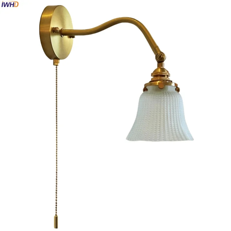 Afralia™ Glass LED Wall Light for Living Room Stair Loft Bathroom Mirror Bedside