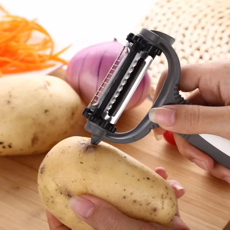 Afralia™ Stainless Steel Multi-function Peeler for Fruits Vegetables Potatoes Carrots cucumbers