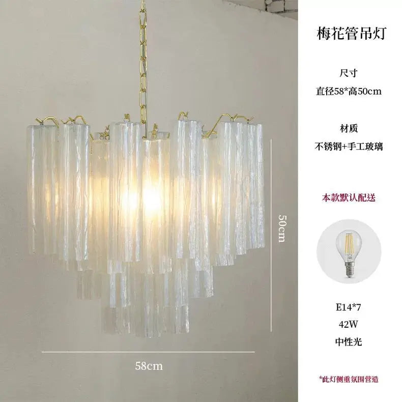 Afralia™ Colorized Glass LED Chandelier for Living Room Kitchen Bedroom