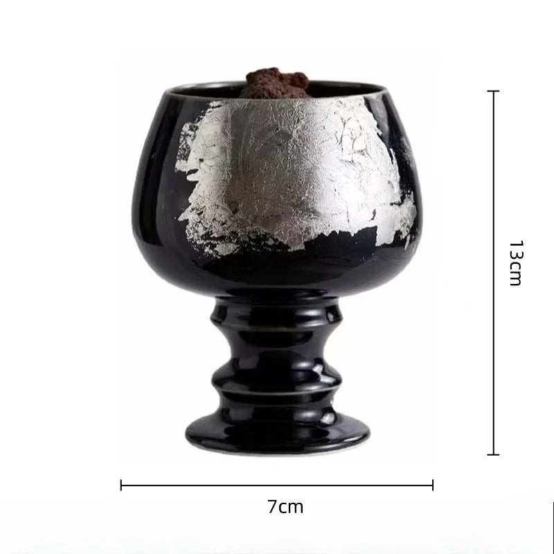 Afralia™ Ceramic Tray Aroma Diffuser High-legged Gold Plate Home Decor