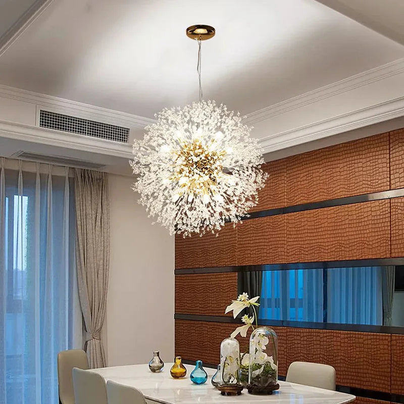 Afralia™ Dandelion Led Ceiling Chandelier for Home Decor Lighting Fixture