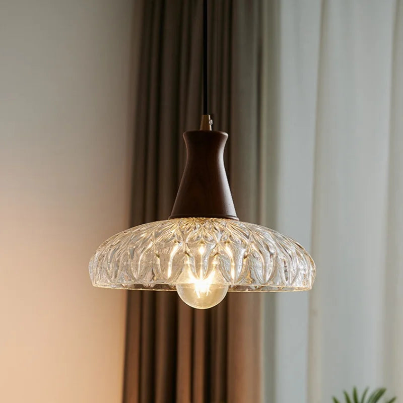 Afralia™ Glass Pendant LED Light Fixtures for Kitchen Bedroom Living Room