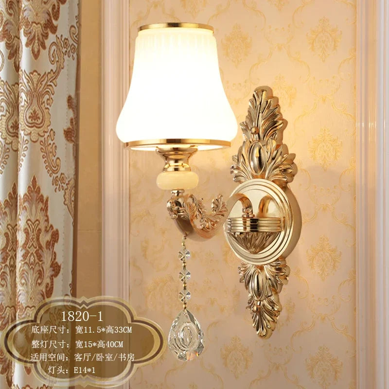 Afralia™ Crystal Wall Sconce Bedroom Lamp Indoor Modern Lighting Europen Style