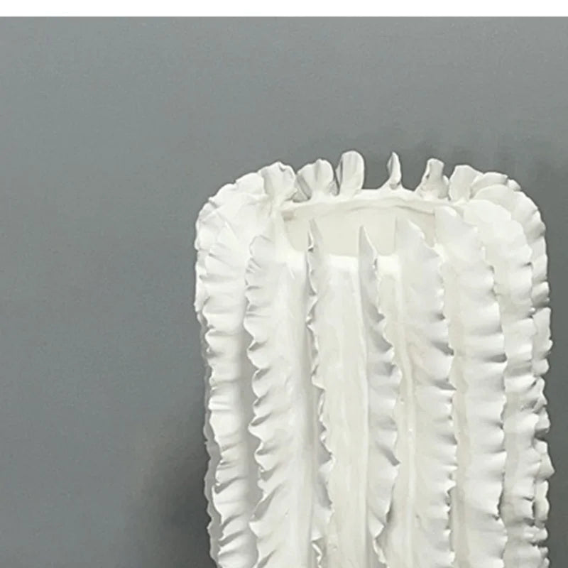 Afralia™ Hand-Stacked Pleated Ceramic Vase, Irregular Ripples, Home Decor Accessory