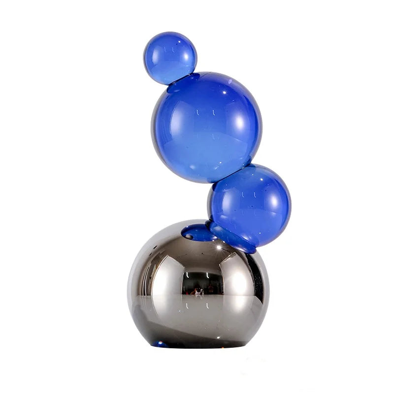 Afralia™ Crystal Bubble Decor Spheres Spliced Glass Ball Figurines Home Decor Accessories