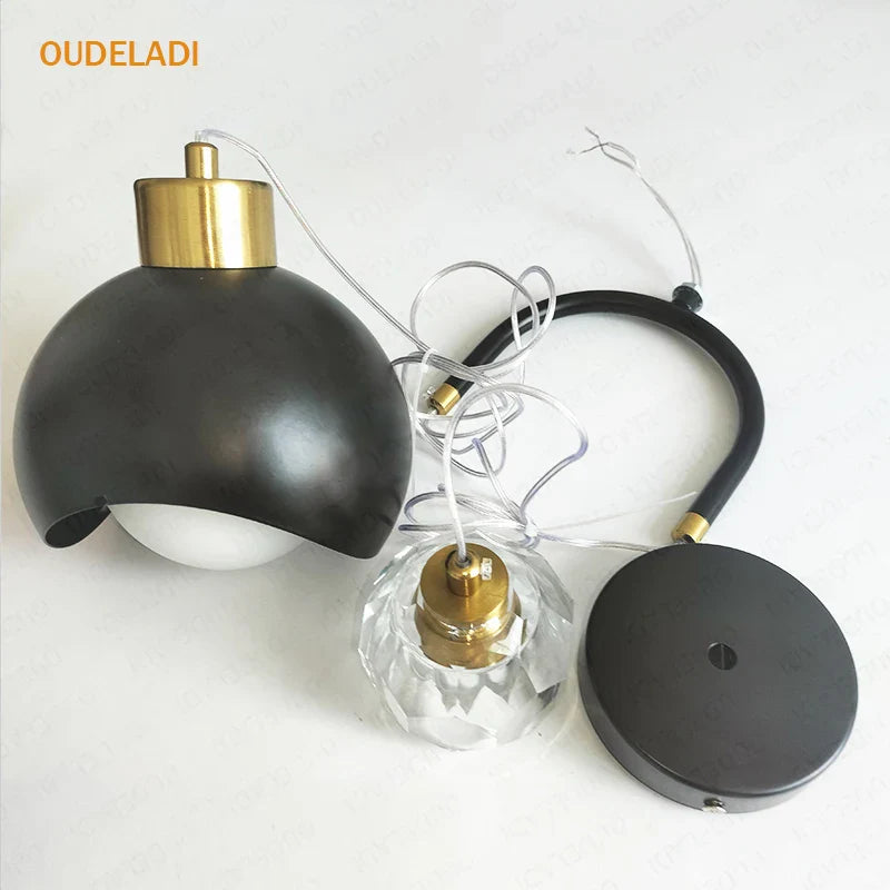 Afralia™ Crystal Ball Pendant Lights: Modern LED Luxury for Bedroom, Nordic Minimalist Design