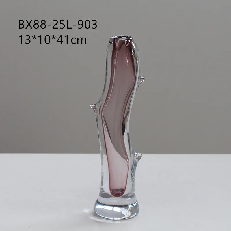 Afralia™ Glass Vase Branch Fork Shape Thick Bottle Floral Arrangement Terrarium