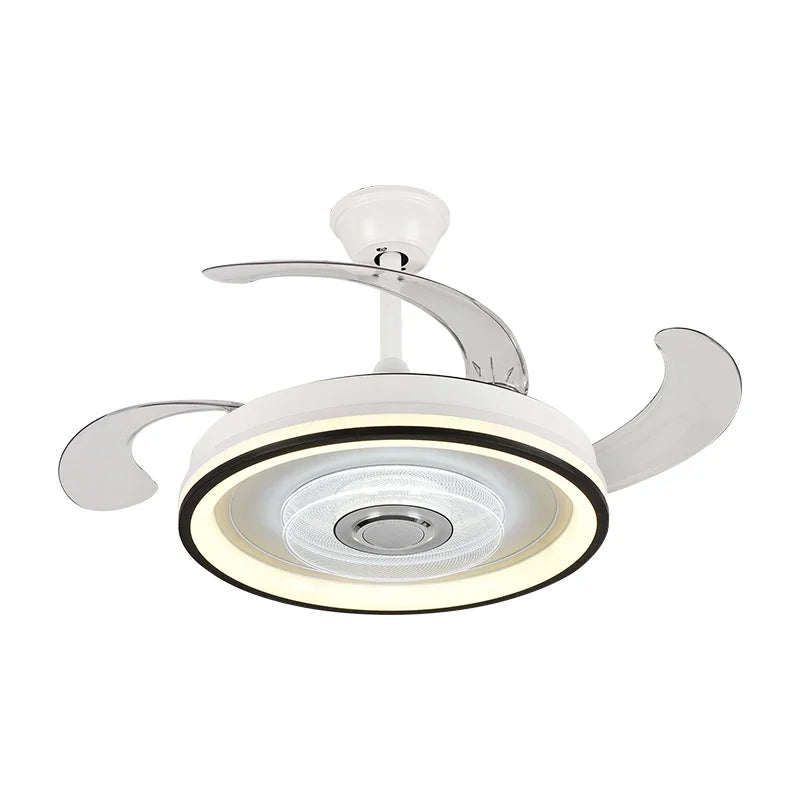 Afralia™ Crystal Chandelier LED Ceiling Fan with Remote Control Switch