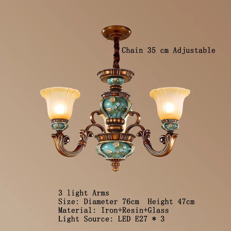 Afralia™ Classical Resin Chandelier for Luxurious Living Room, Dining Room, and Bedroom Lighting
