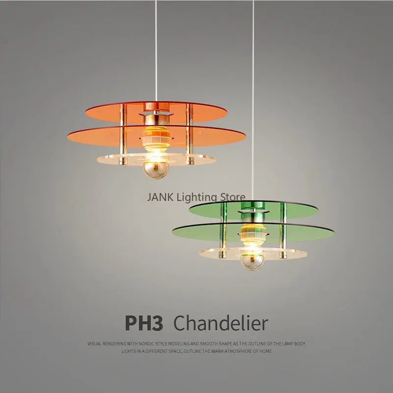 Afralia™ Bauhaus PH UFO Pendant Acrylic Chandelier with LED Lights