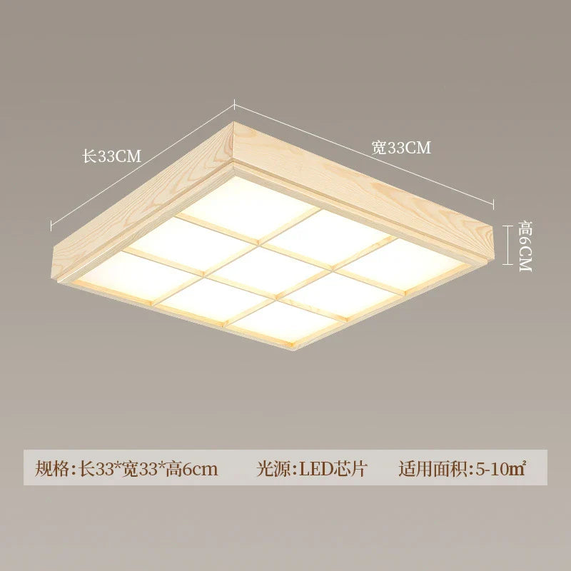 Afralia™ Modern Wood Ceiling Chandelier LED Lights for Living Room and Kitchen