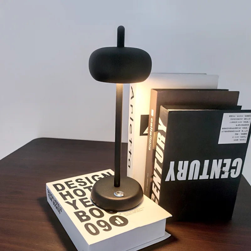 Afralia™ Rechargeable Circular LED Table Lamp - Portable Bedside & Desk Light