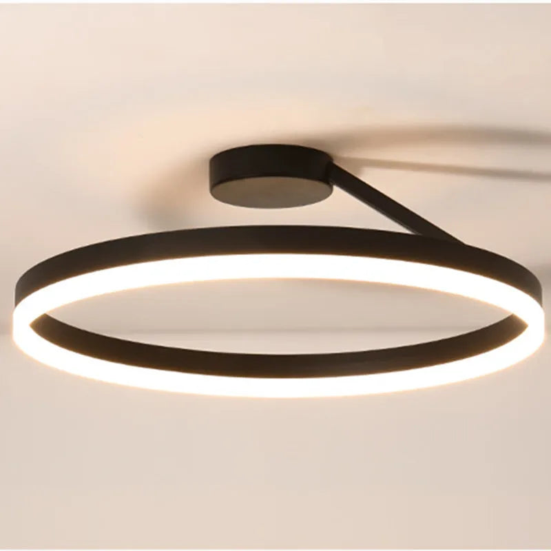 Afralia™ Modern Dimmable Ring LED Ceiling Chandelier for Minimalist Spaces