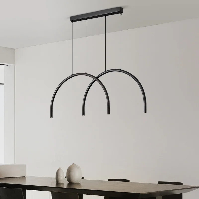 Afralia™ Modern Brass Pendant Lights, LED, Height Adjustable, 4000K