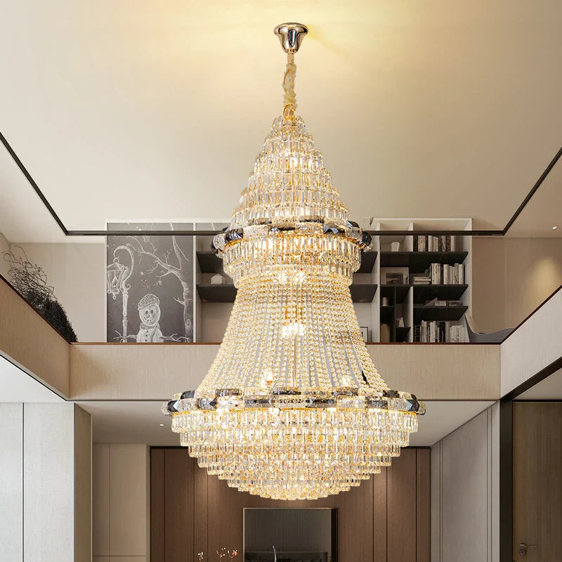 Afralia™ Light Luxury Crystal Chandelier - Post-modern Bedroom Dining Room Living Room Elegant Design