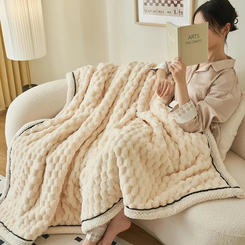 Afralia™ Turtle Velvet Autumn Blanket: Soft & Fluffy, 2-Layer Coral Velvet for Beds & Sofas