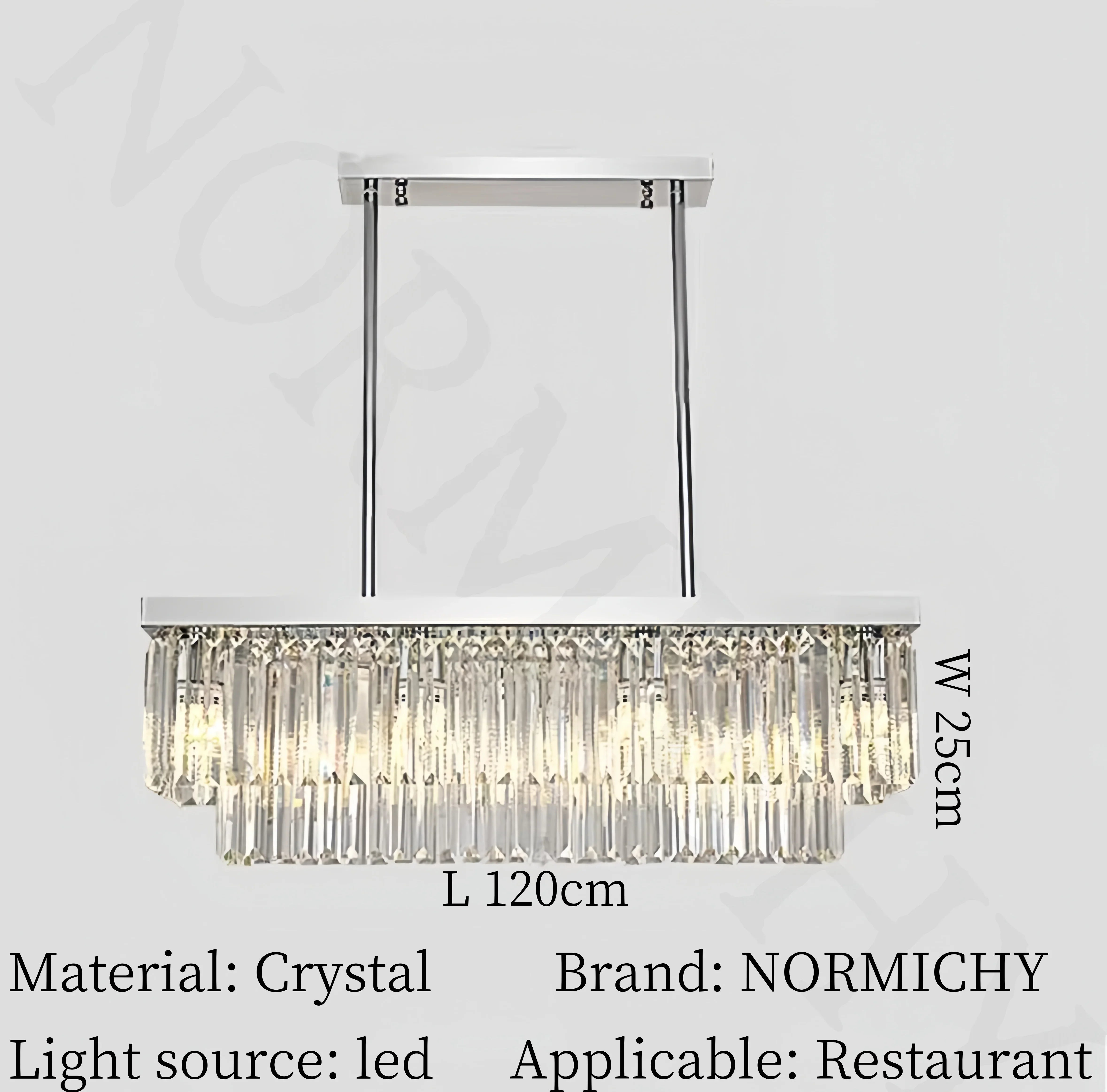 Afralia™ Crystal Chandelier: Nordic Minimalist Rectangular Restaurant Lighting