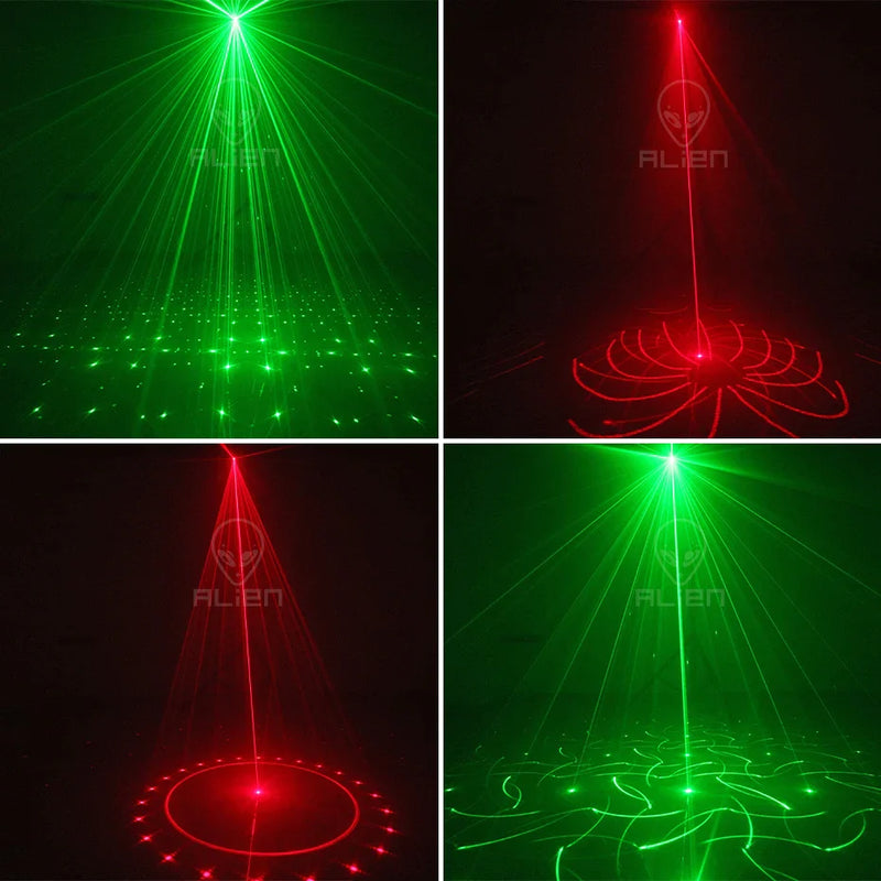 Afralia™ RGB LED DJ Disco Light Laser Projector for Party Dance Birthday Wedding