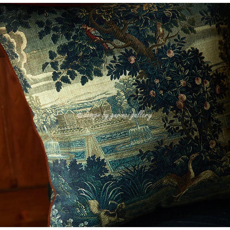 Afralia™ Circular Swallows Floral Pillow Covers - Spring 2023 Collection