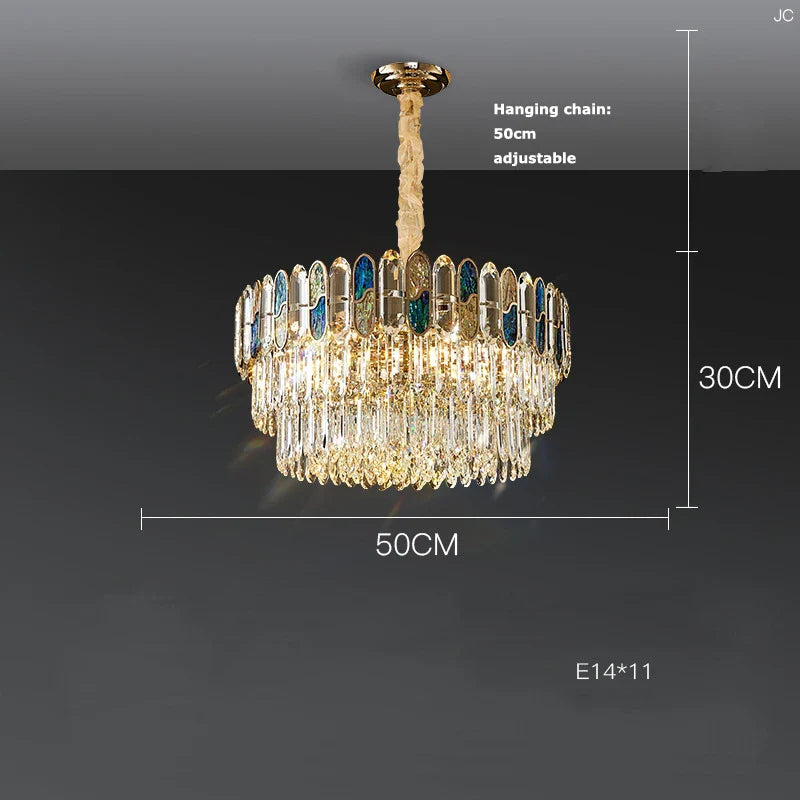 Afralia™ Crystal Chandelier LED Lighting for Living Room