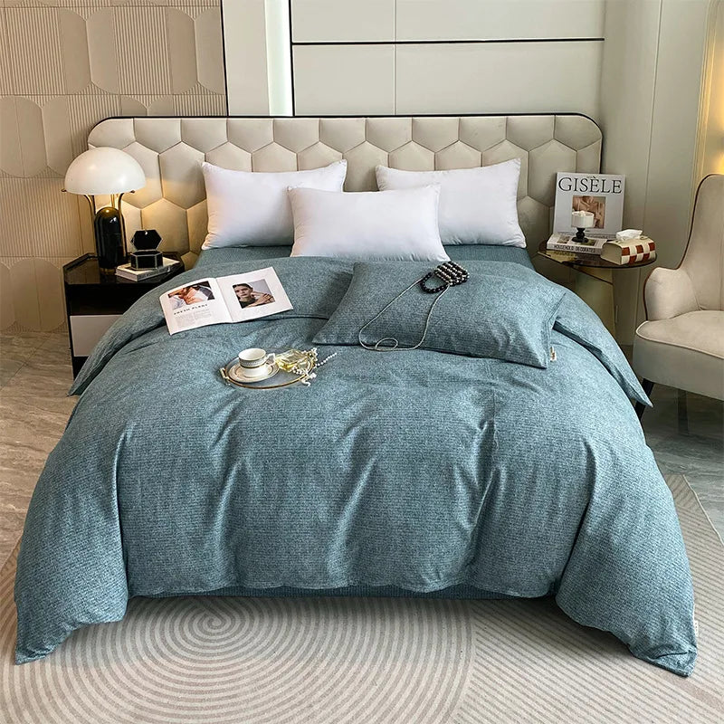 Afralia™ Striped Plaid Single Duvet Cover: Soft 100% Cotton Brushed Bedding for All Seasons