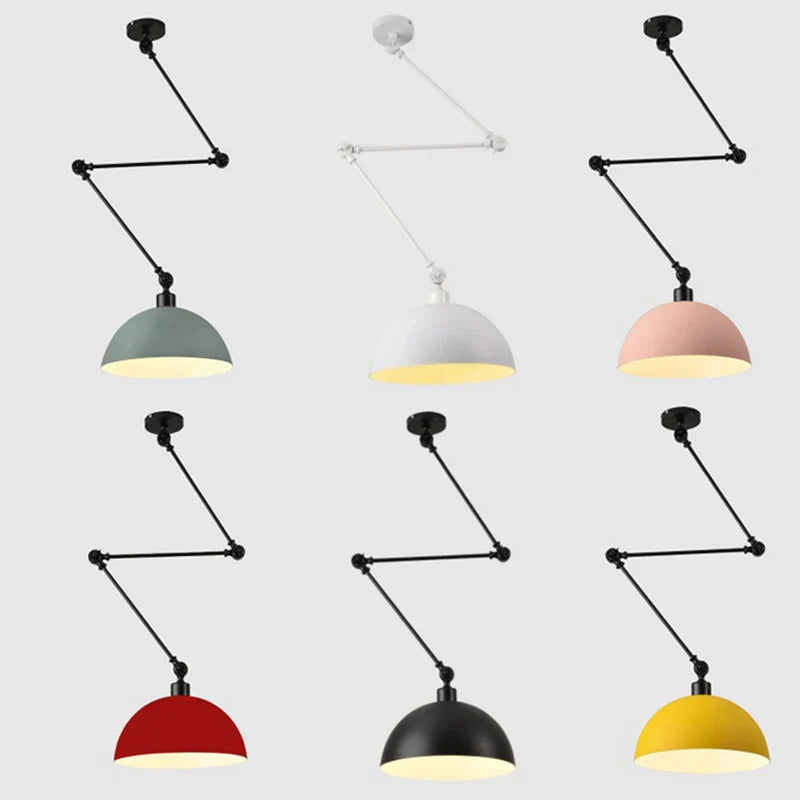 Afralia™ Modern Multicolor Metal Pendant Light for Dining Room, Study, Bar - Rotatable Ceiling Lamp