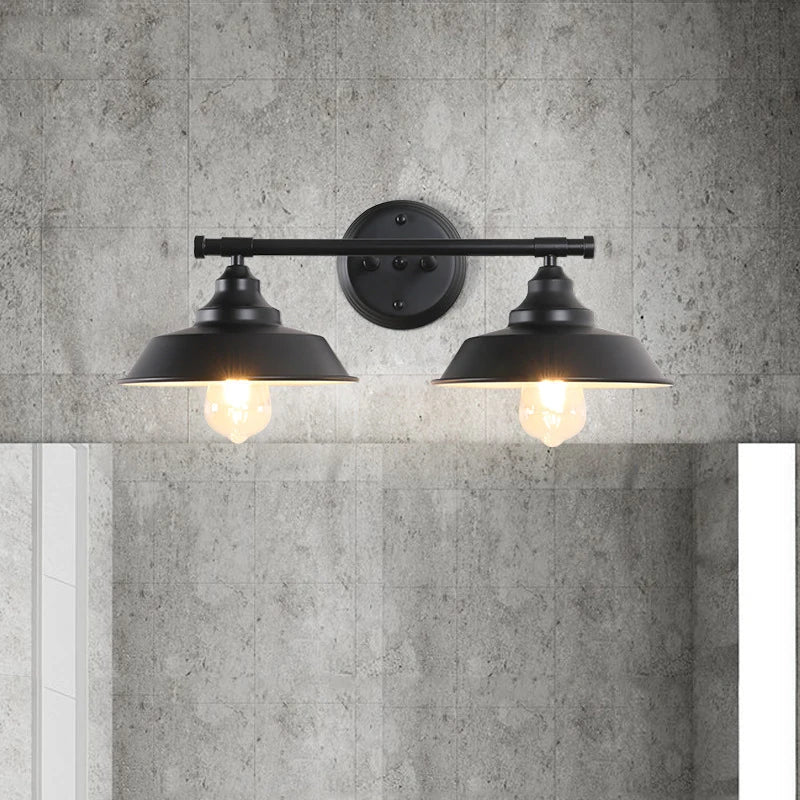 Afralia™ Vintage Industrial Double Head Wall Lamp