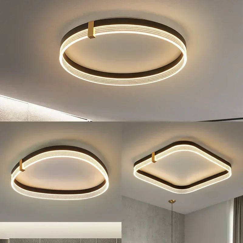 Afralia™ Modern LED Ceiling Lamp - Geometric Chandelier for Versatile Indoor Decoration