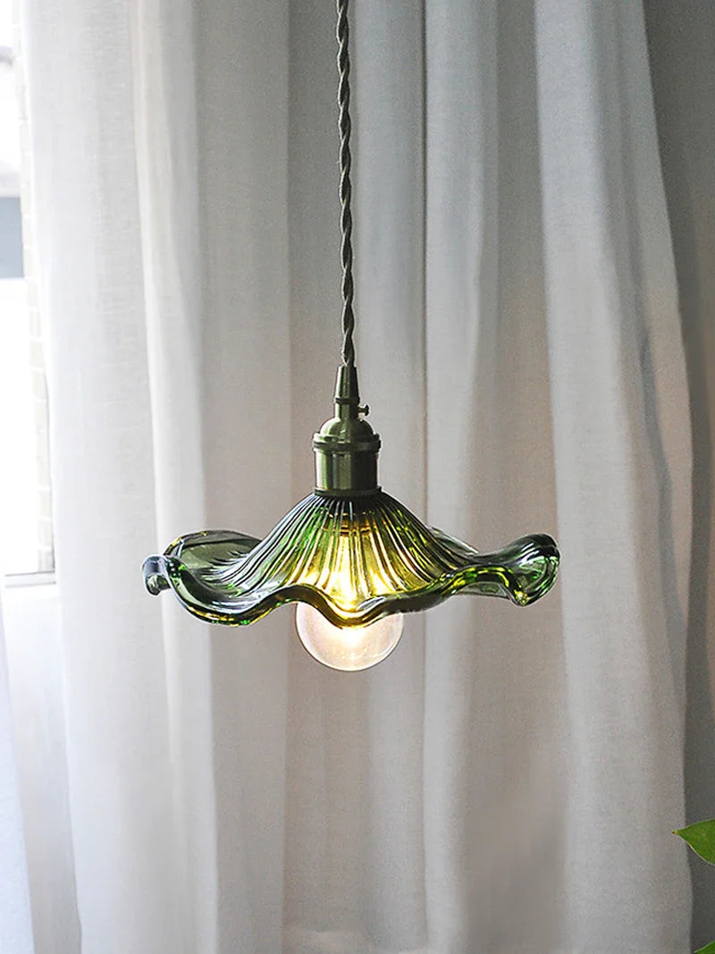 Afralia™ Lotus Leaf Pendant Lights: Modern Nordic Glass Pendant Lamp for Bedroom, Dining Room, Kitchen