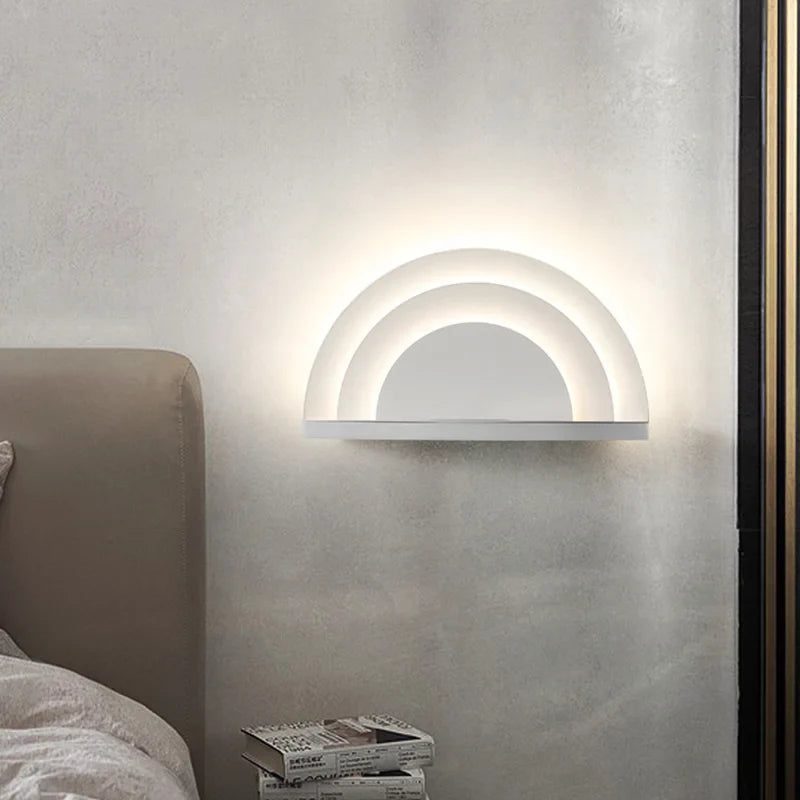 Afralia™ Wireless Charging Bedside Lamp with Storage, Decorative Wall-mounted Bedroom Light