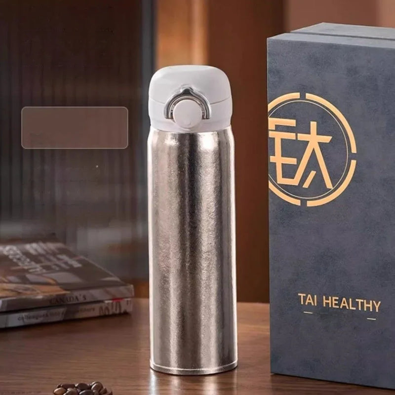 Afralia™ Titanium Vacuum Thermos Bottle Gift Set: High-grade Portable Hot Cup