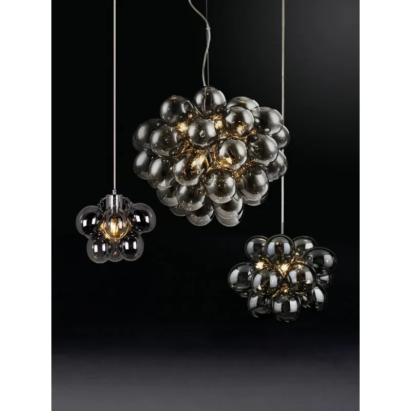 Afralia™ Crystal Grape Chandelier: Elegant Pendant Lighting for Living Room Dining Room Bedroom