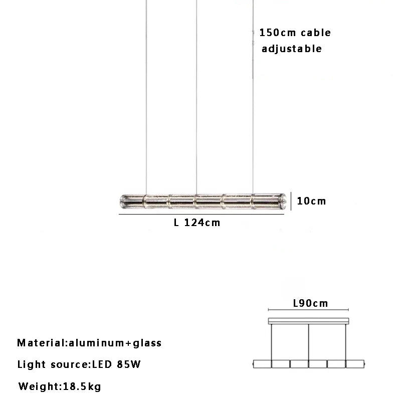 Afralia™ Glass LED Chandelier: Modern Italian Design for Dining Room, Kitchen Island, or Home Luxury