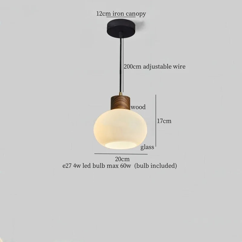 Afralia™ White Glass LED Pendant Lights for Modern Minimalist Decoration