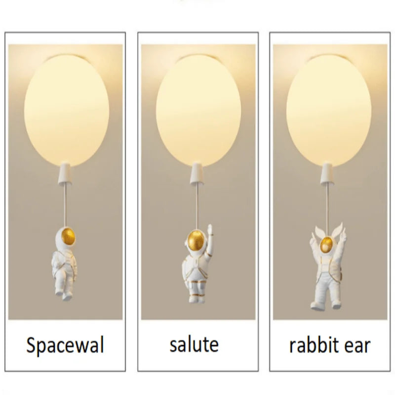 Afralia™ Astronaut Space Ball Ceiling Lamp for Kids Room or Corridor