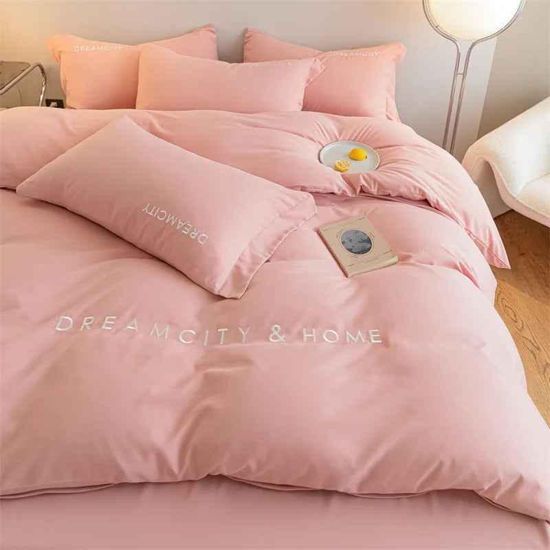 Afralia™ Color Matching Bedding Set: Smooth & Breathable Duvet Cover for All Seasons