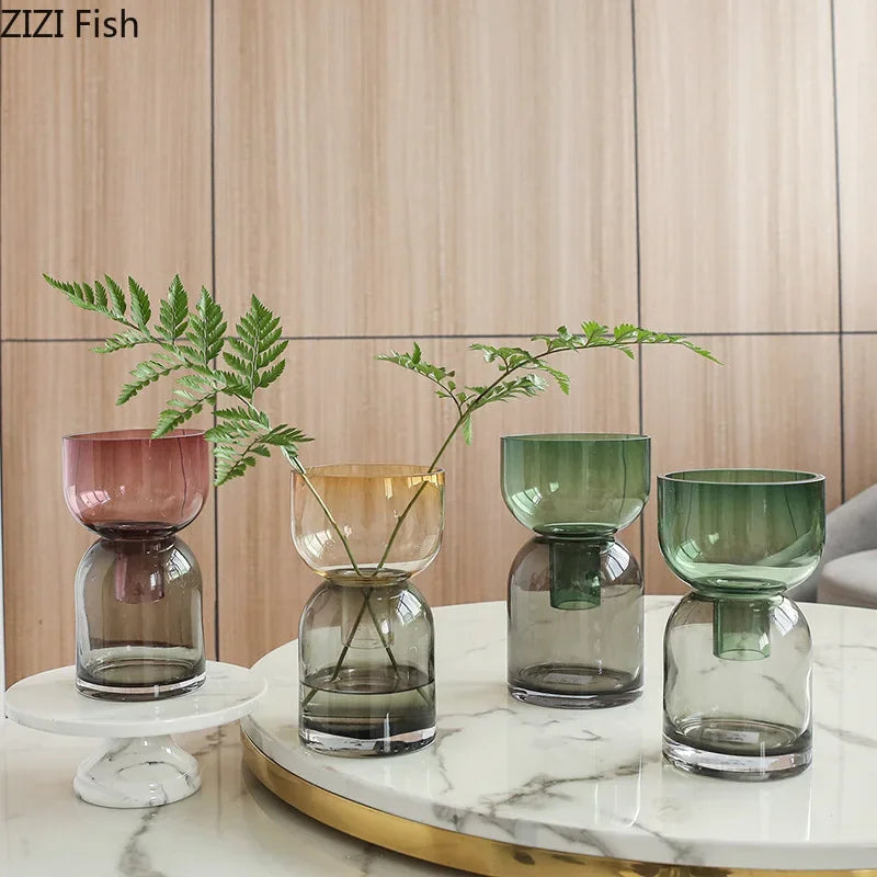 Afralia™ Glass Vase Hydroponics Flower Pots for Desk Decoration and Floral Arrangement