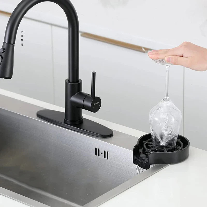 Afralia™ Glass Rinser Sink Automatic Cup Washer Bar Coffee Tea Pitcher Tool