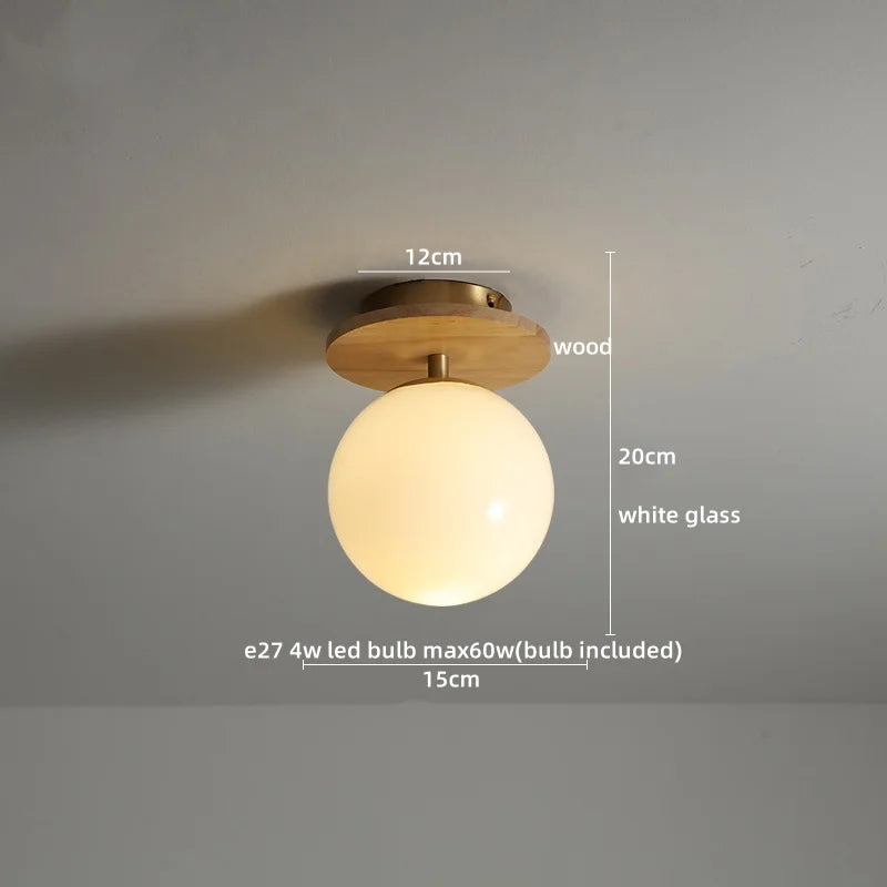 Afralia™ Ceramic Wood LED Ceiling Light for Modern Indoor Lighting