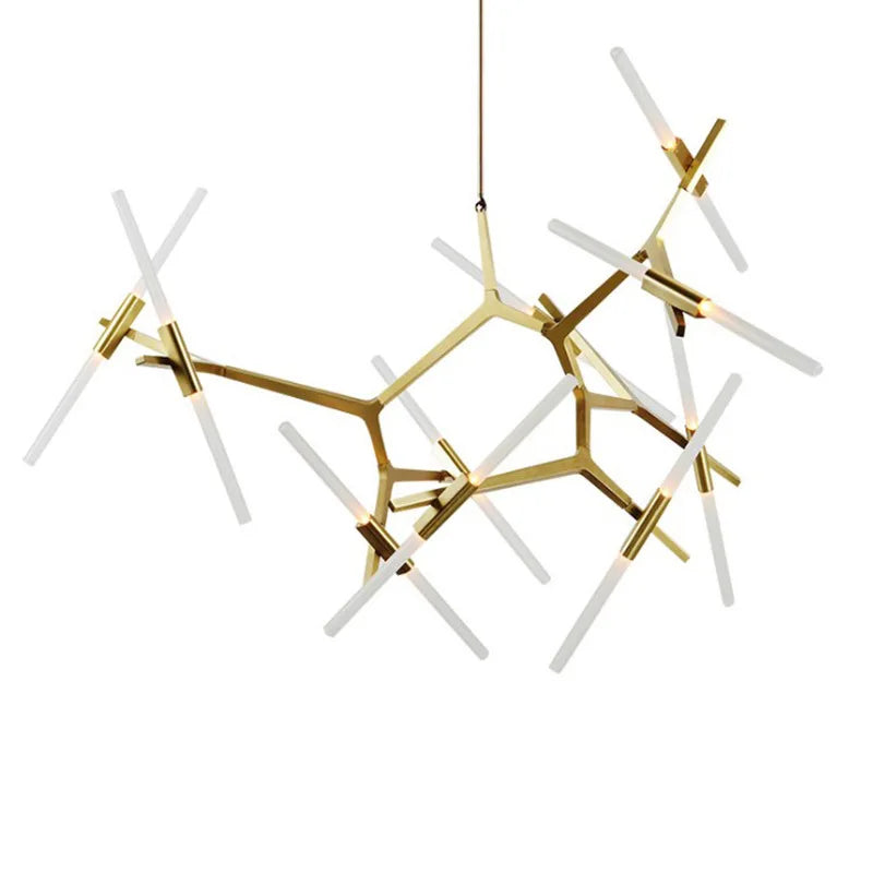 Afralia™ LED Chandelier: Modern Gold Black Ceiling Pendant for Kitchen Dining Living Bedroom