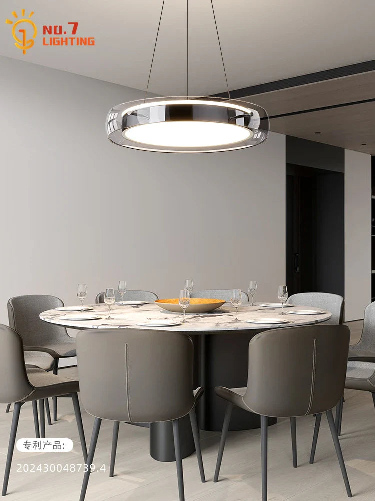 Afralia™ Minimalist Glass Pendant Light LED for Bedroom Living Room Cafe
