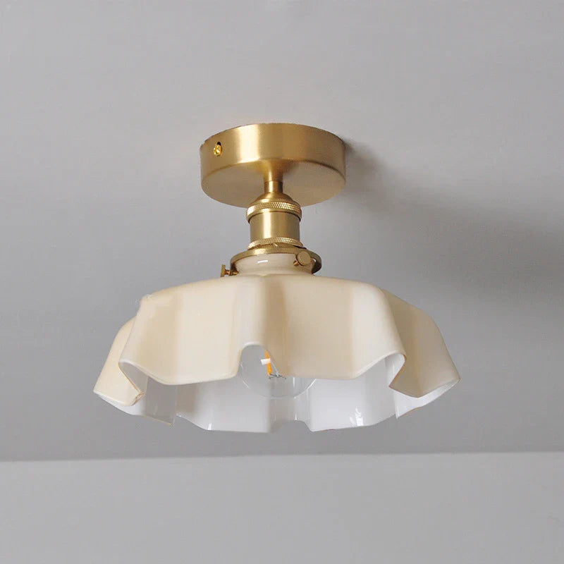 Afralia™ Milky Glass LED Ceiling Lamp Modern Home Indoor Lighting for Living Room